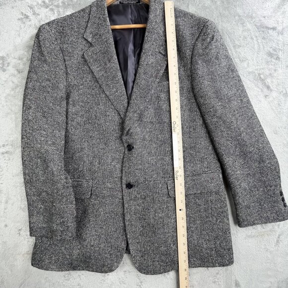 Deansgate Blazer Mens 42 Regular Gray Lambs Wool Sport Coat Jacket Tweed Lined - Picture 7 of 16